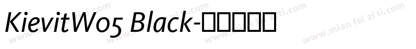 KievitW05 Black字体转换